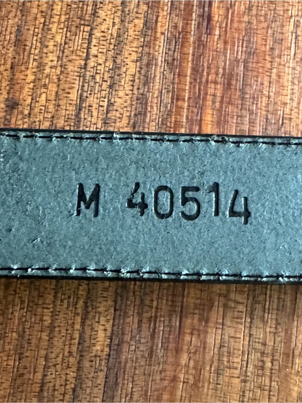 Brighton Navy Leather Belt with Gold-Tone Buckle - Picture 9 of 9